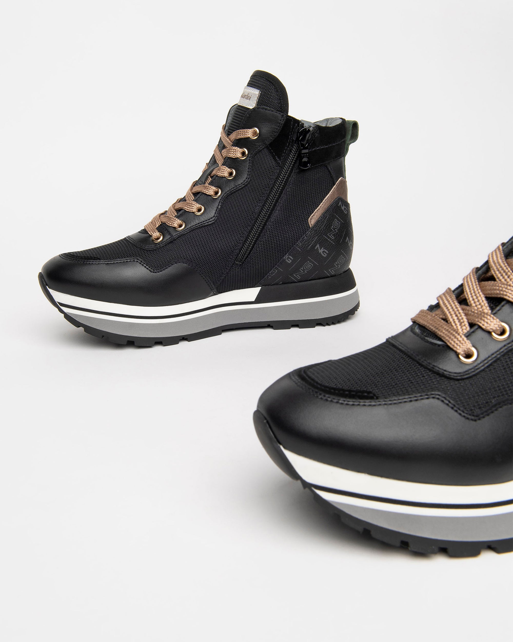 Nero Giardini Sneakers montantes cuir daim femme 38