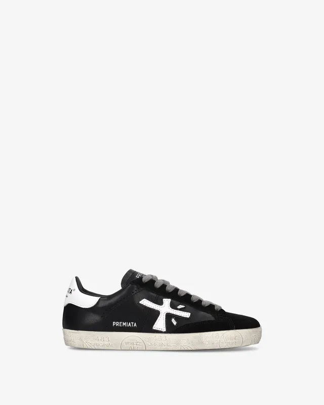 Premiata Steven 5439 baskets noir cuir homme