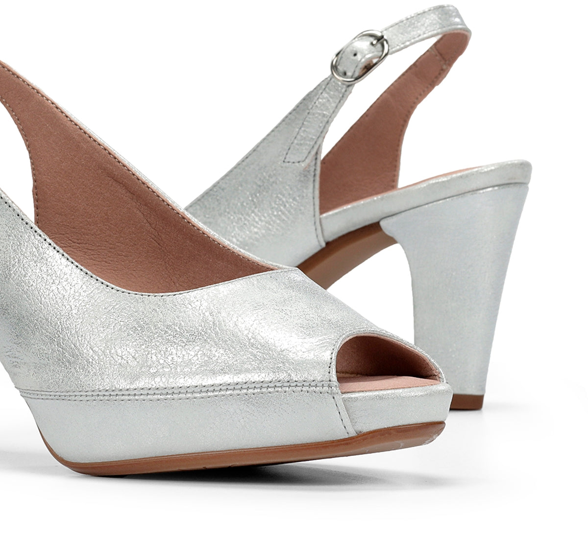 Dorking Blesa D6604 escarpins femme argent cuir