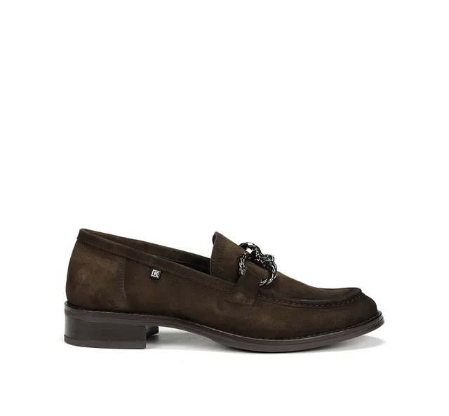Dorking by Fluchos Harvard D9117 mocassin vert femme