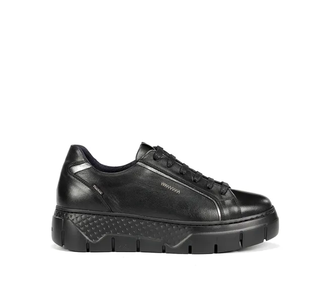 Fluchos Ilia F2305 baskets noir femme cuir compensé