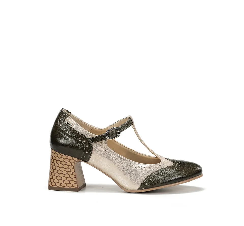 Dorking Daci D9677 chaussure vert femme talon