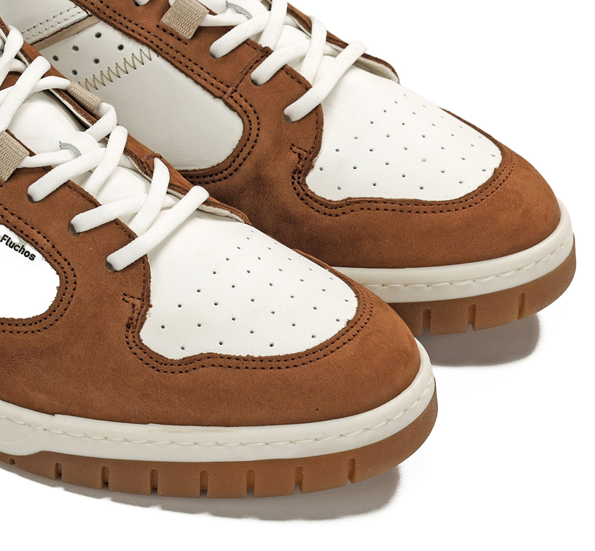 Fluchos Roger F1954 basket homme marron cuir perforé