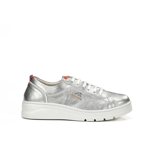 Fluchos Pompas F1917 baskets femme argent cuir
