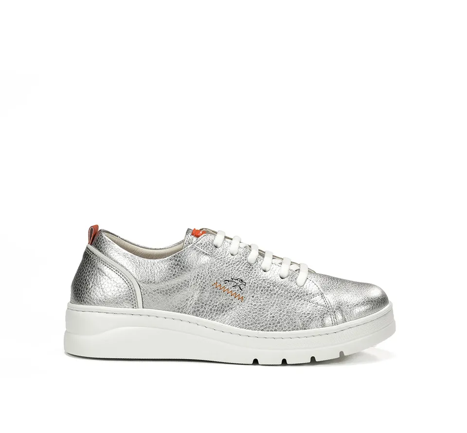 Fluchos Pompas F1917 baskets femme argent cuir