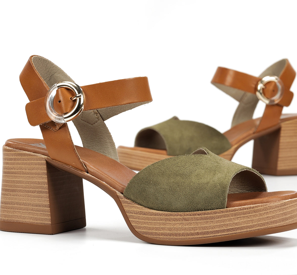 Dorking Diamond D9287 Sandale Verte Femme Talon