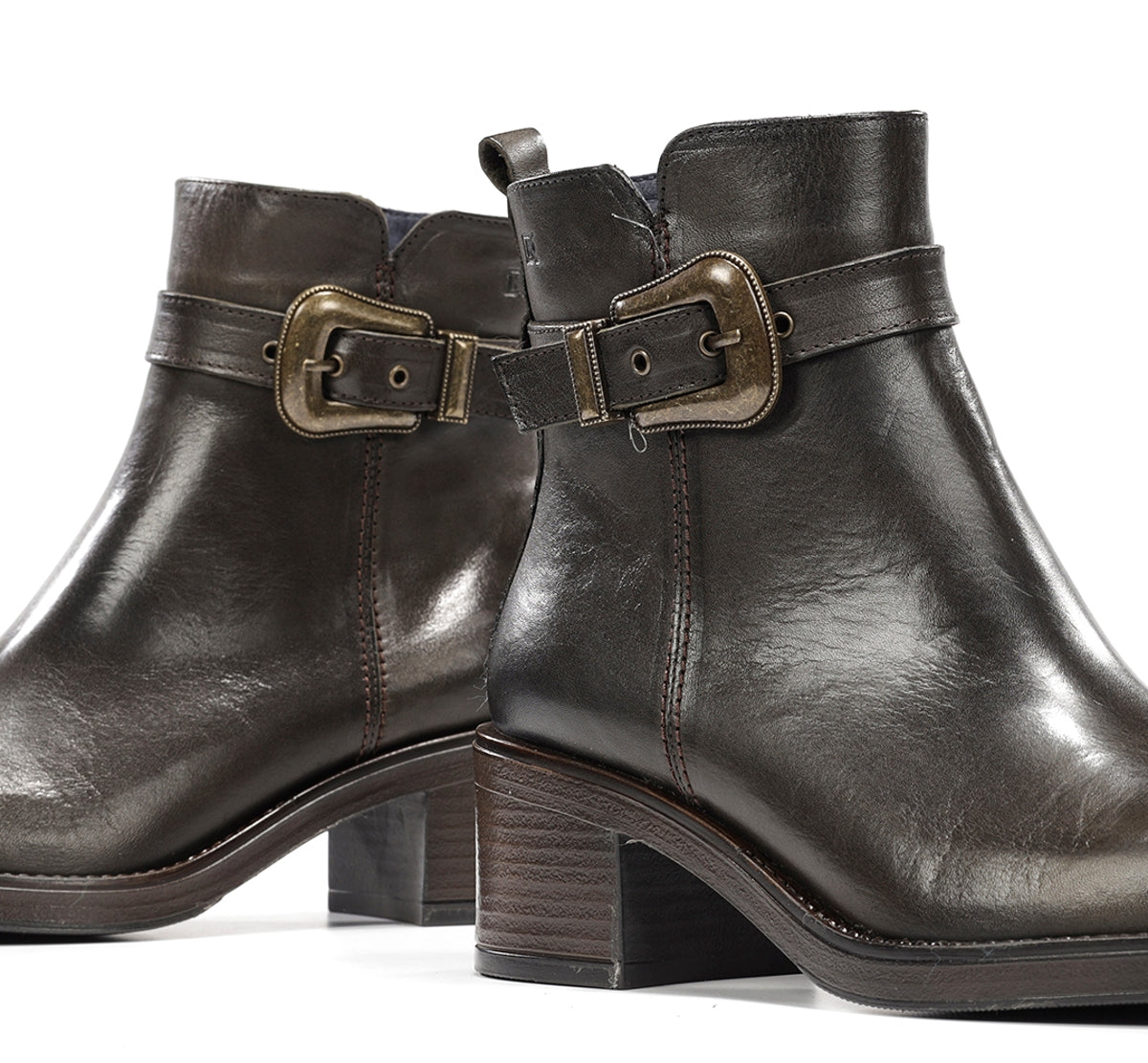 Dorking by Fluchos Linet D9801 bottines femme vert cuir