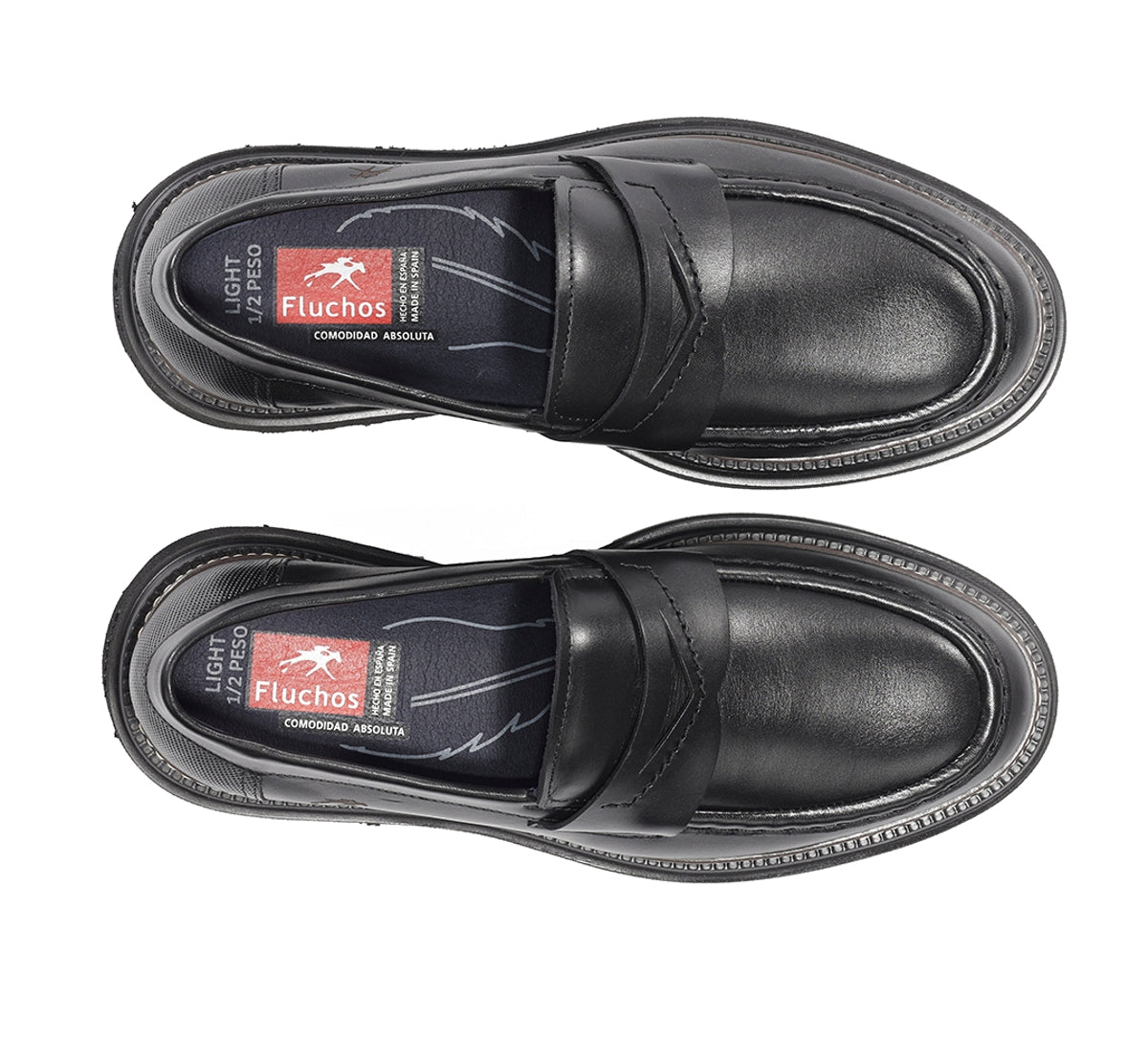 Fluchos Lincon F2058 mocassin homme noir cuir