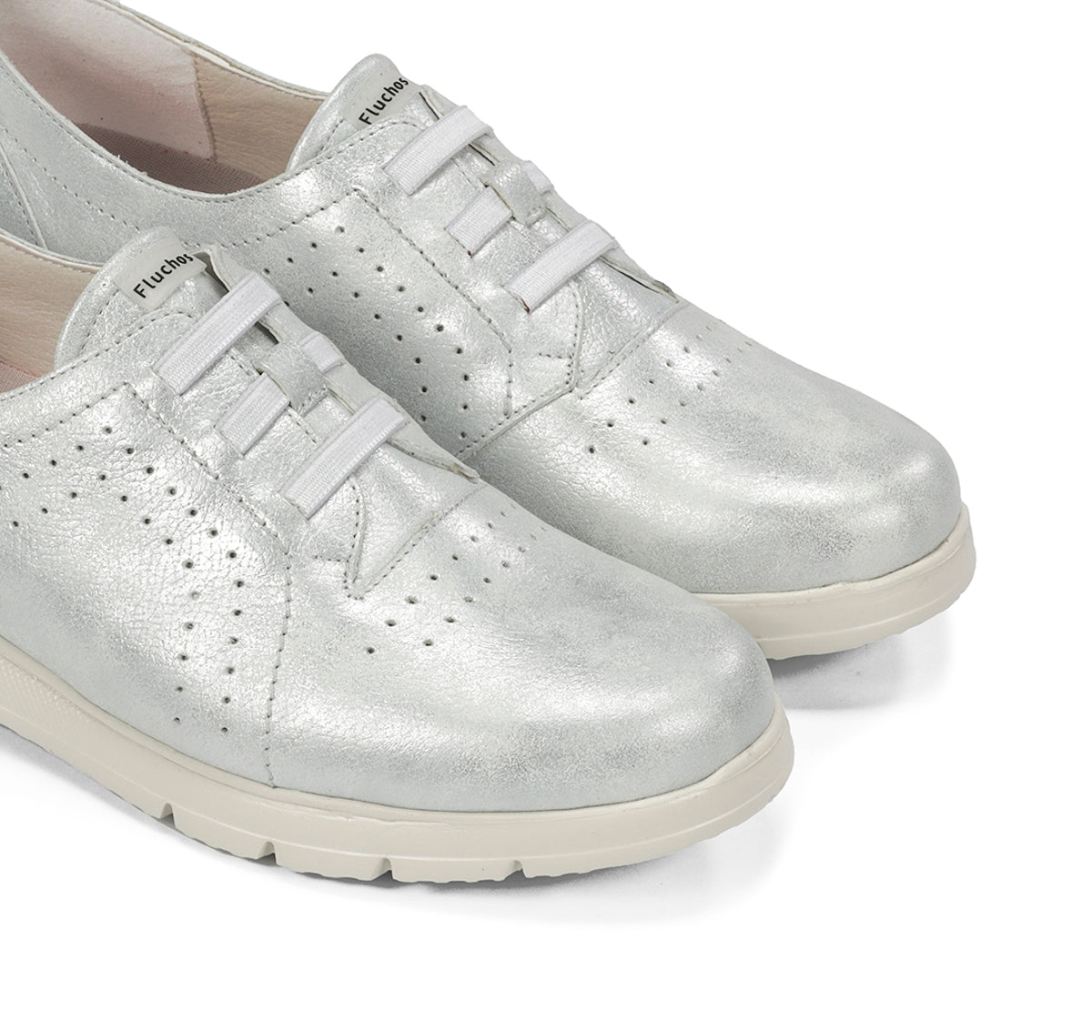 Fluchos Gladis F2202 mocassin argent femme