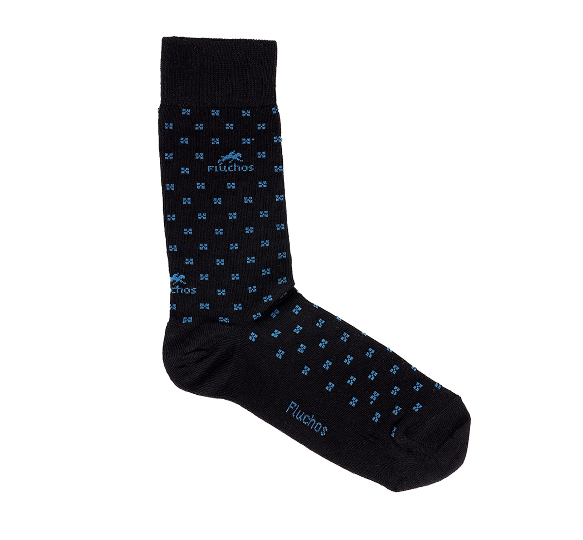 Fluchos CA0009 chaussettes homme bleu carreaux taille unique