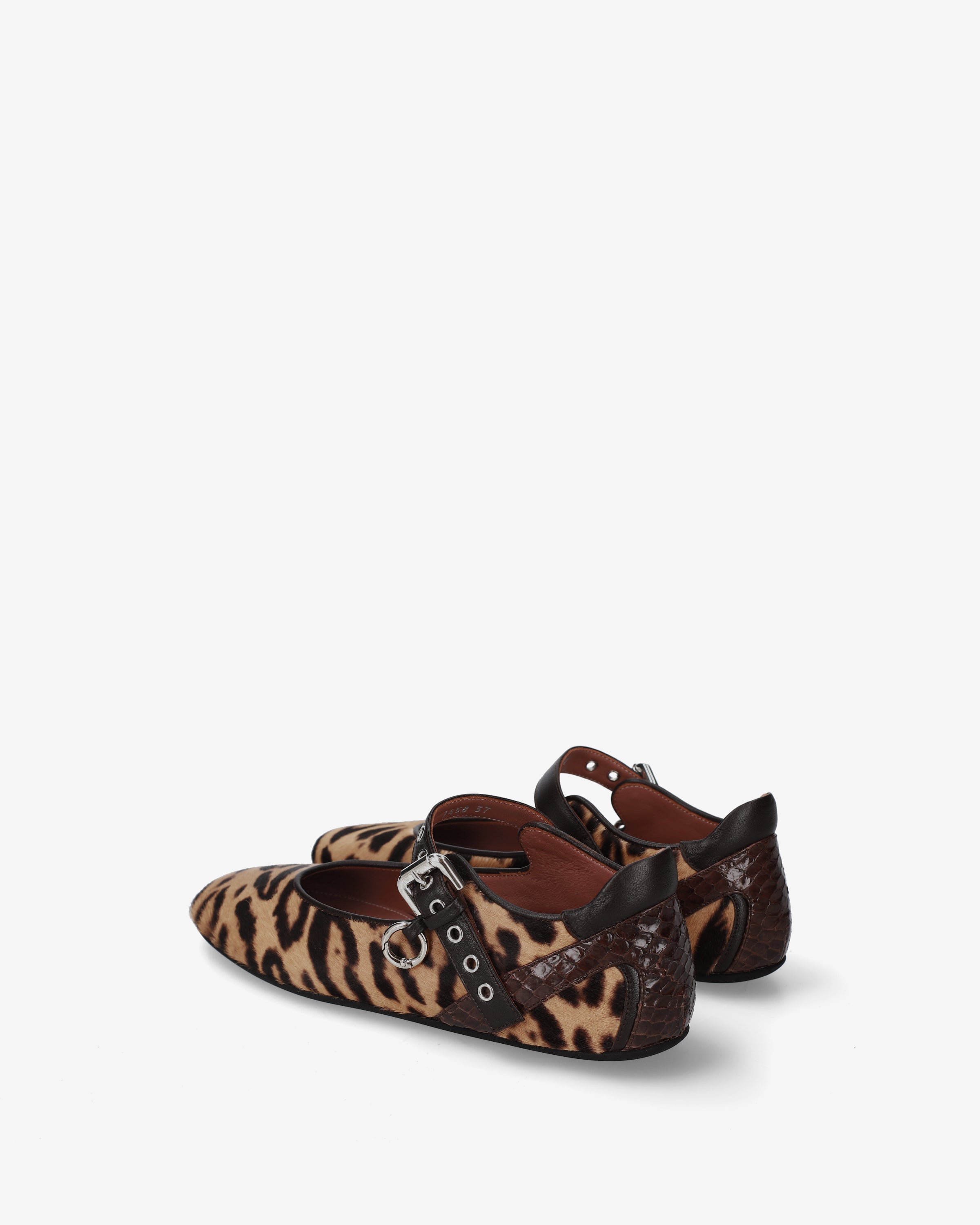 Premiata Mary Jane ballerines léopard boucle
