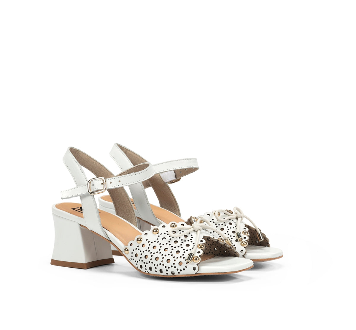 Dorking Larus D9457 sandale blanche femme talon
