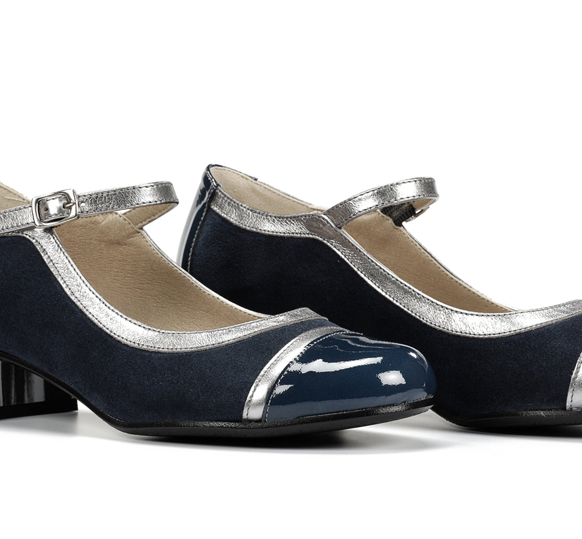 Dorking Frida D9027 escarpin bleu talon bas femme