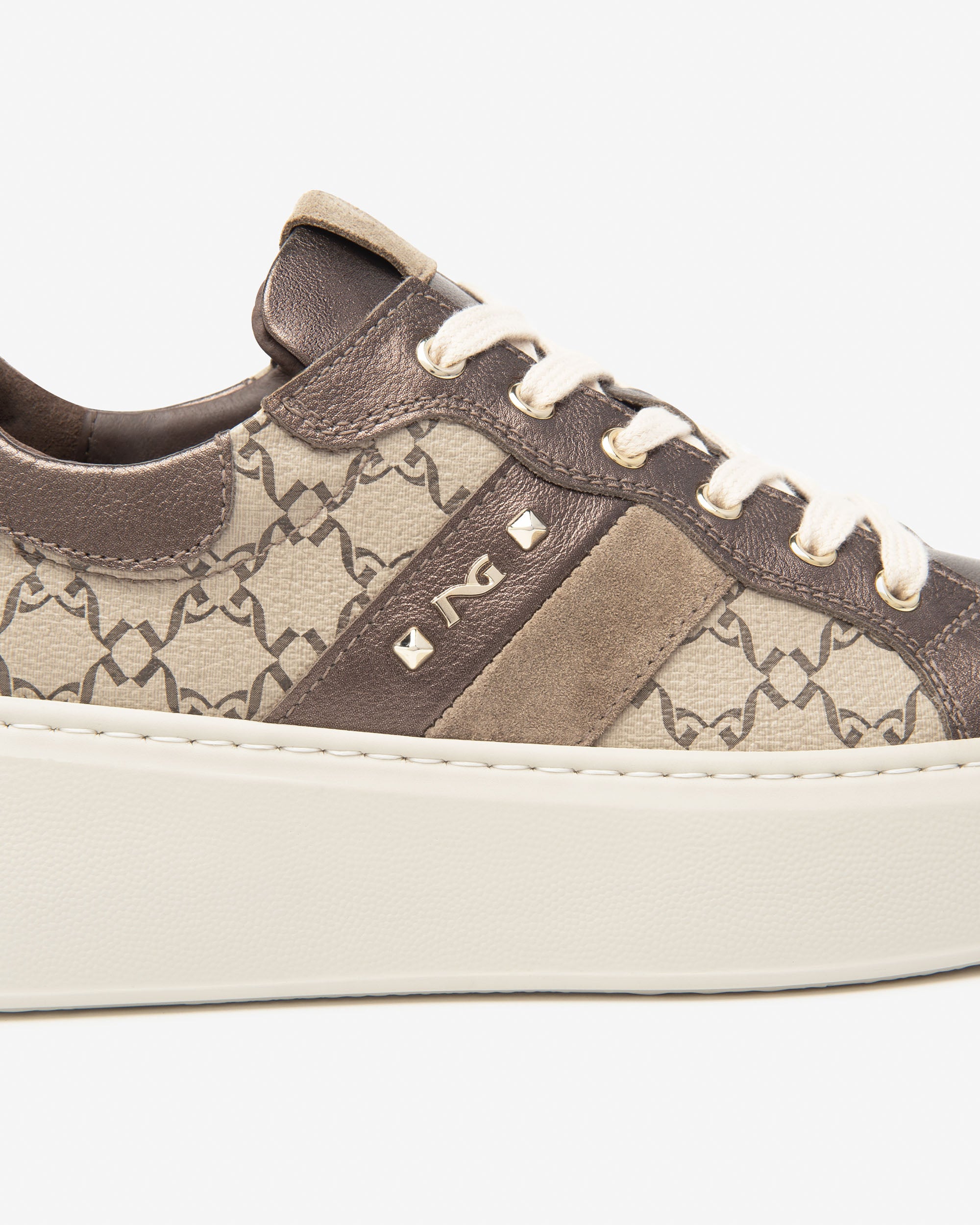 Nero Giardini Sneakers cuir daim tissu femme memory