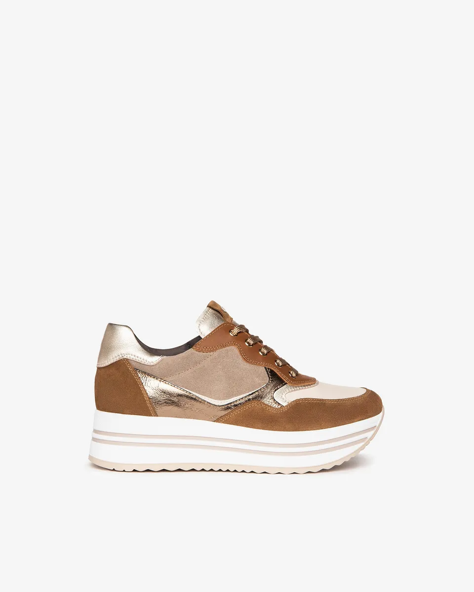 Nero Giardini Sneakers baskets cuir daim DryGo femme