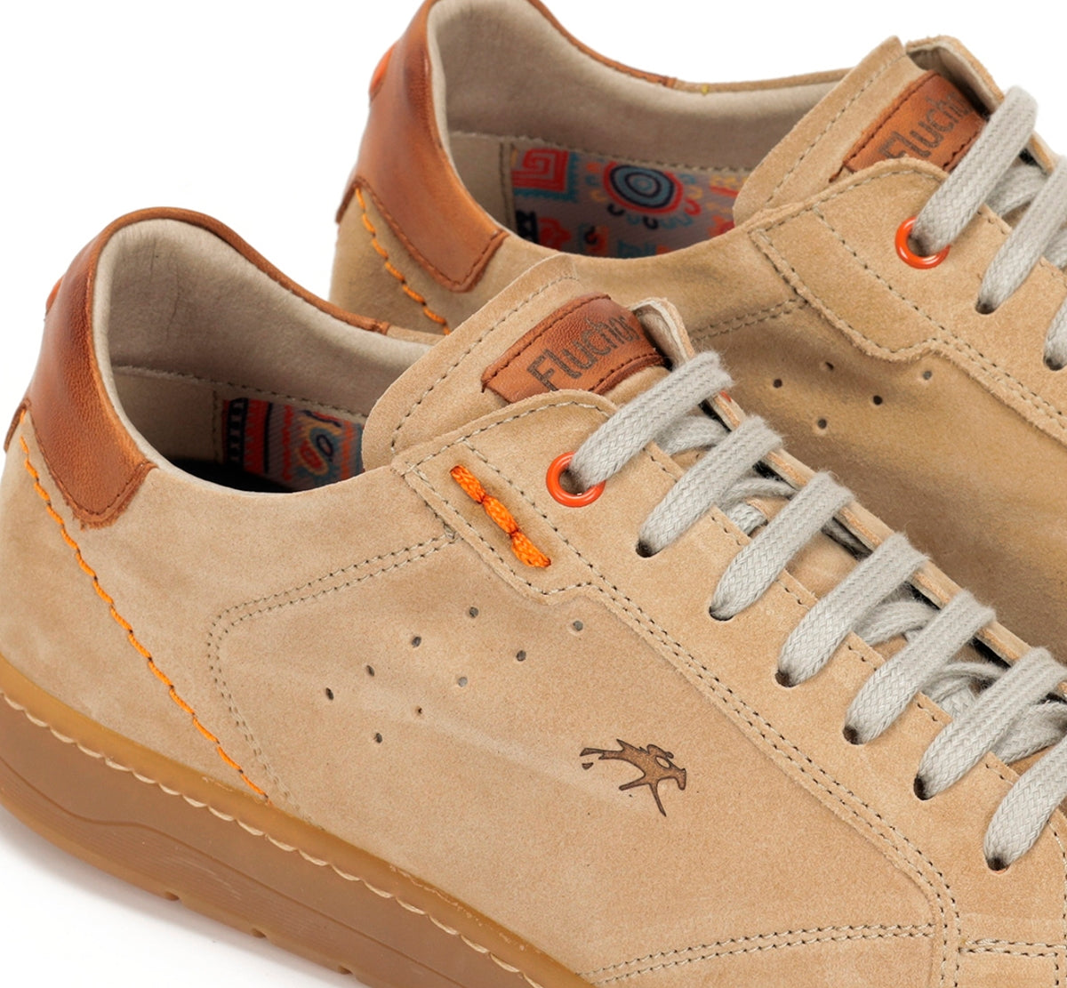 Fluchos Leo F1727 baskets homme taupe confort