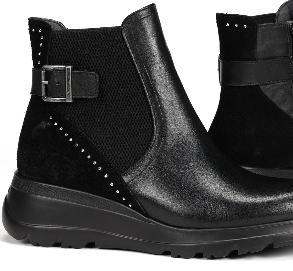 Fluchos Mellea F1529 bottine femme noir compensée