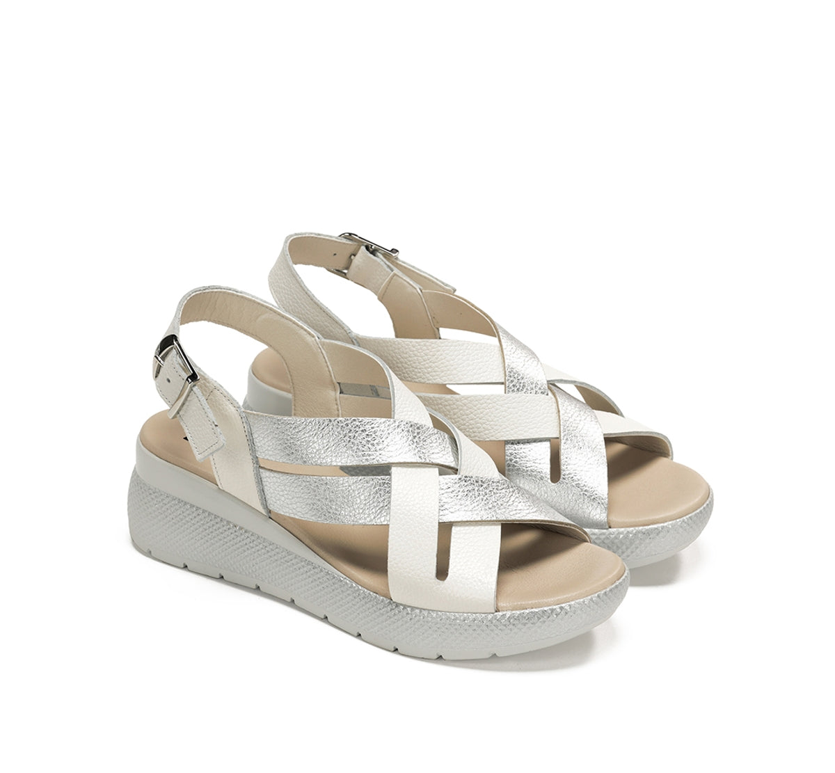 Dorking by Fluchos Ever D9316 sandales argent à boucle