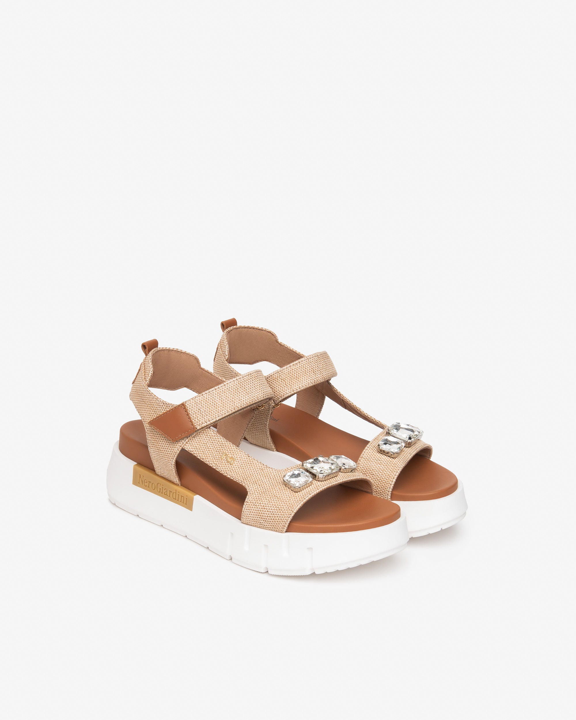 Nero Giardini mules cuir tissu femme été