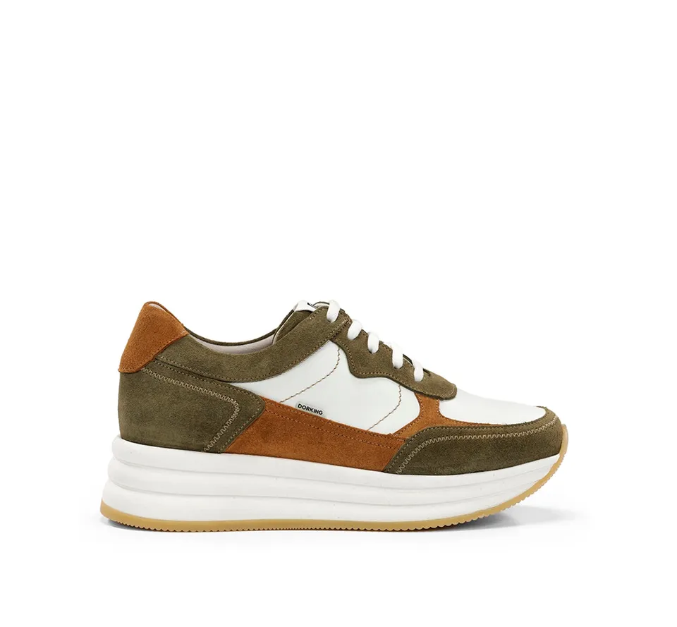 Fluchos Dorking Draz D9436 baskets vert femme plateforme