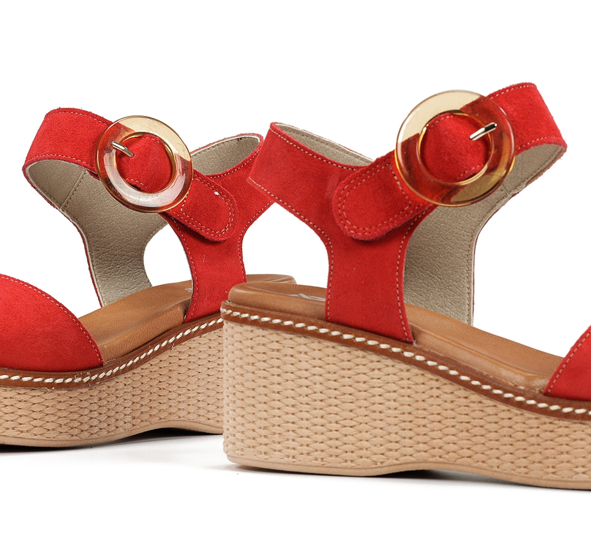 Dorking Nido D9450 sandales femme rouge plateforme