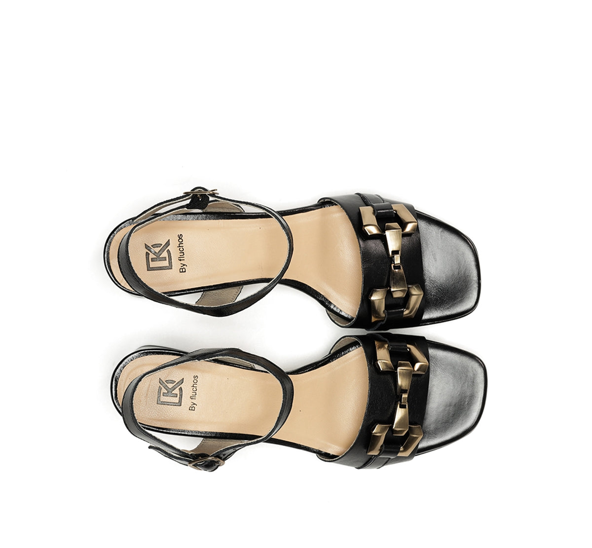 Dorking by Fluchos Lyra D9253 sandales noires femme cuir