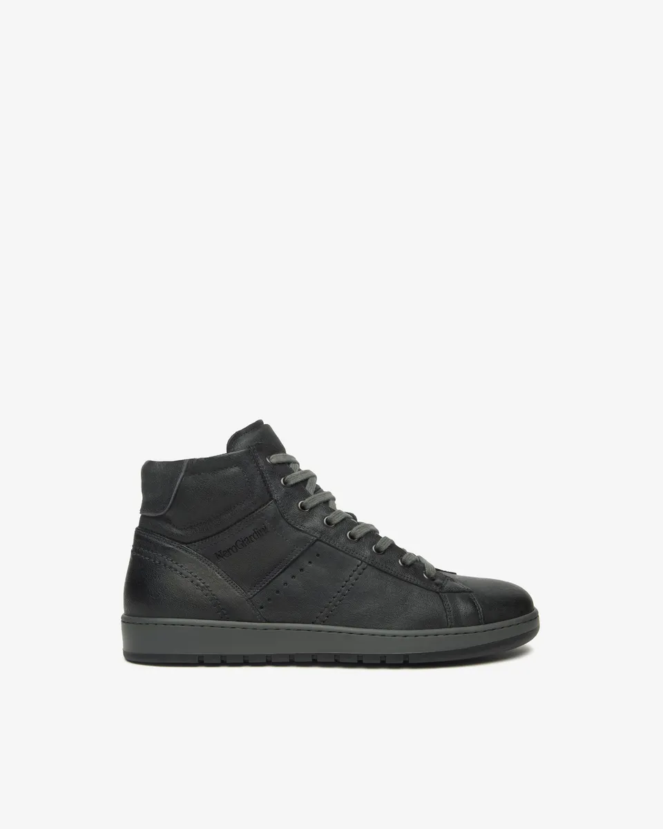 Nero Giardini Sneakers baskets cuir homme montantes