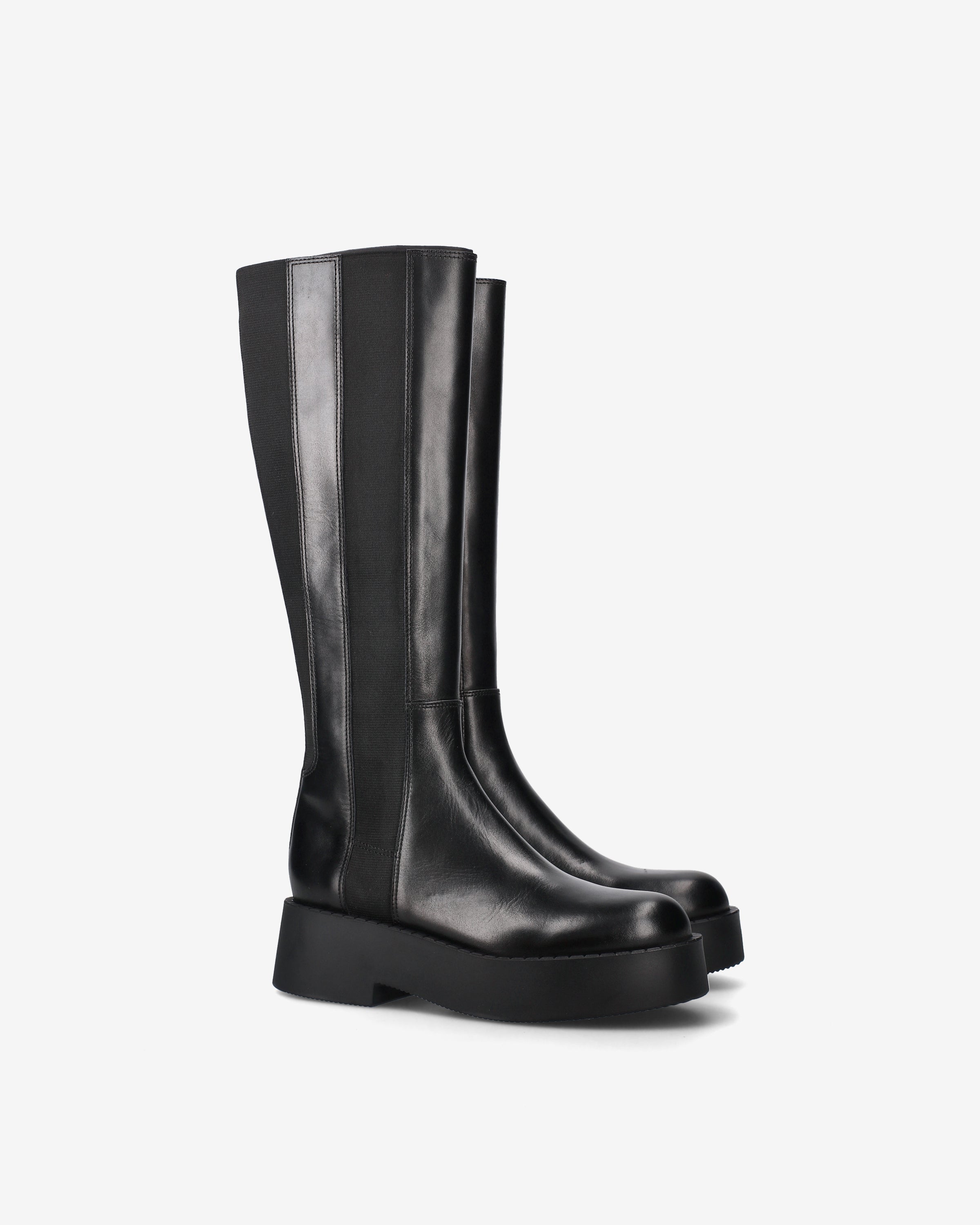 Premiata Stivaletti bottines femme noir cuir talon 5 cm