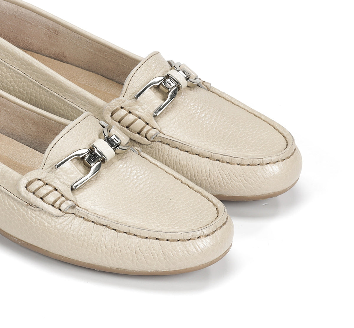 Fluchos Bruni F0804 mocassins taupe femme cuir