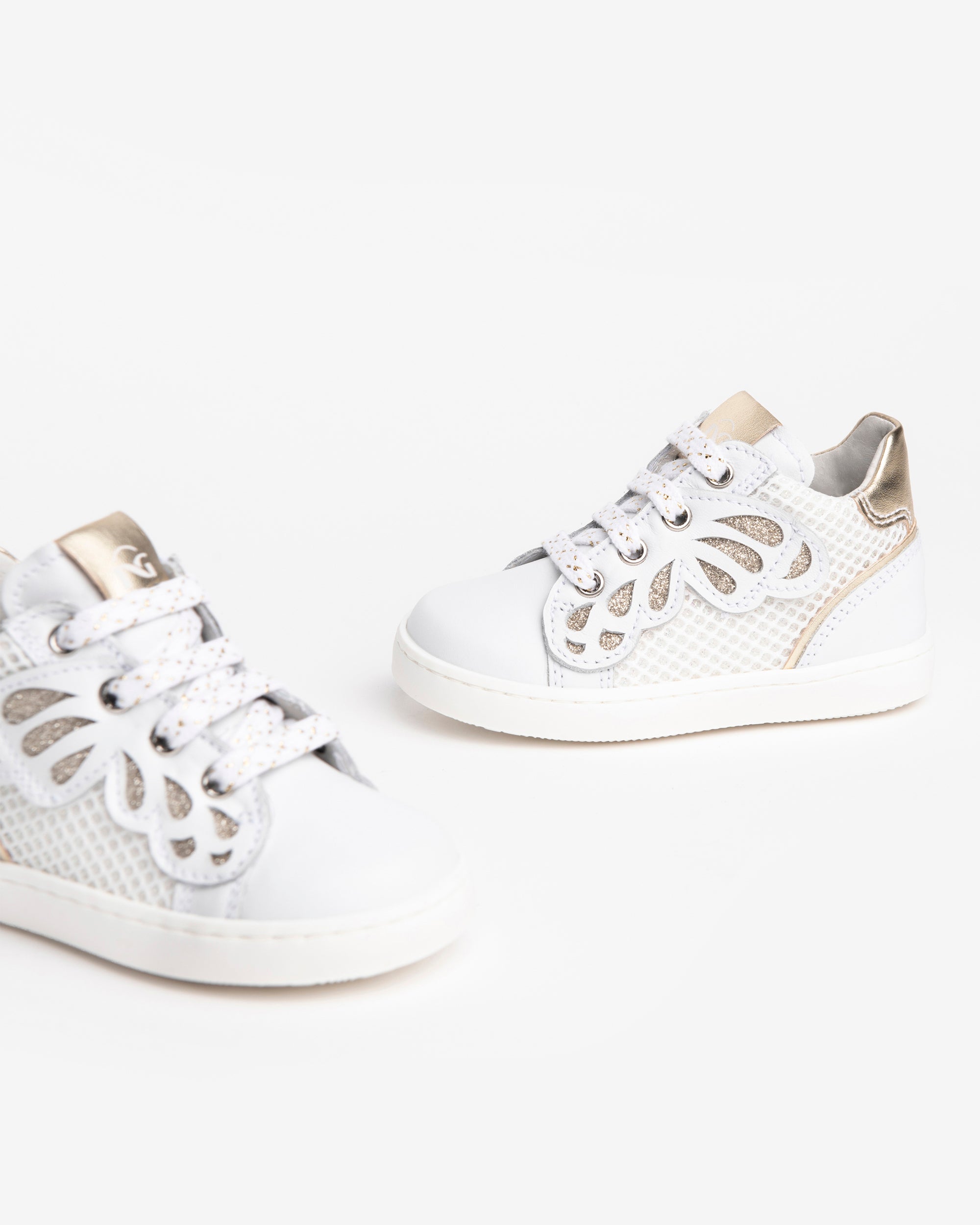 Nero Giardini Baskets Cuir Bébé Fille Papillon T21