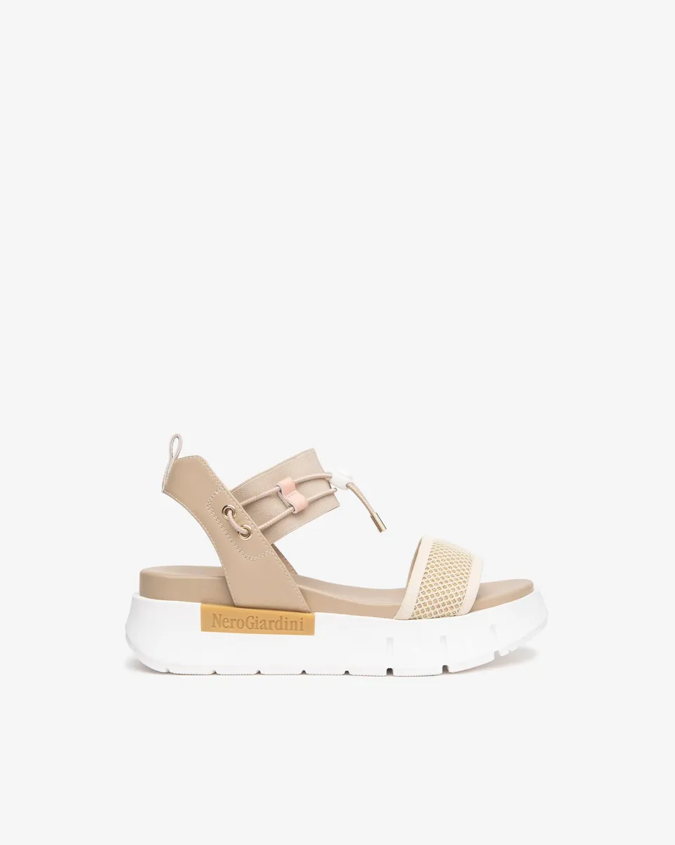 Nero Giardini Sandals sandales femme cuir et toile pointure 38