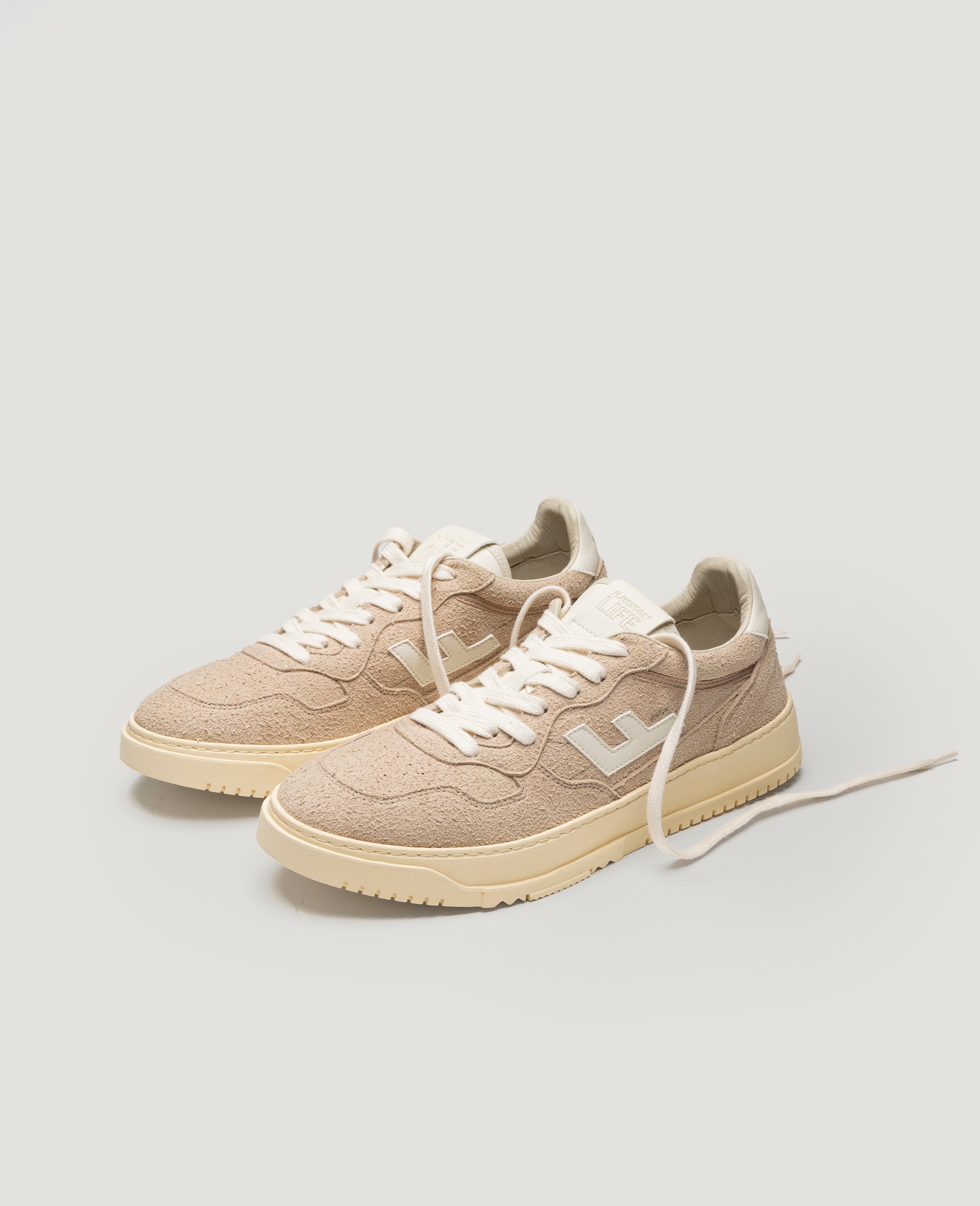 Flamingos Life Ventura Hairy Suede baskets dune vegan