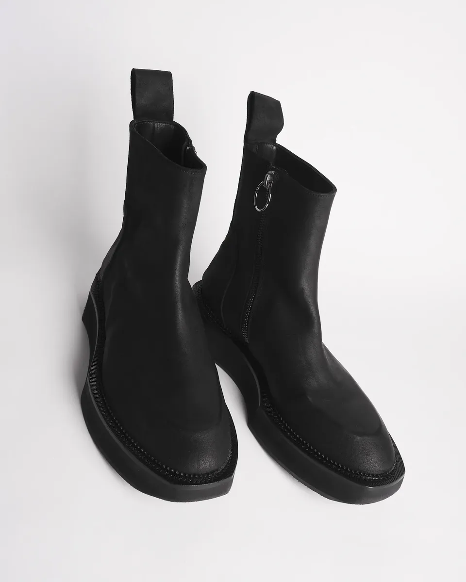 Premiata 002 boots homme cuir bout carré