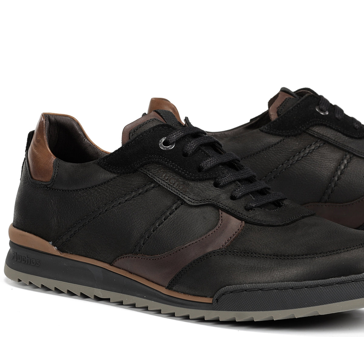 Fluchos Elder F2272 basket noire cuir homme
