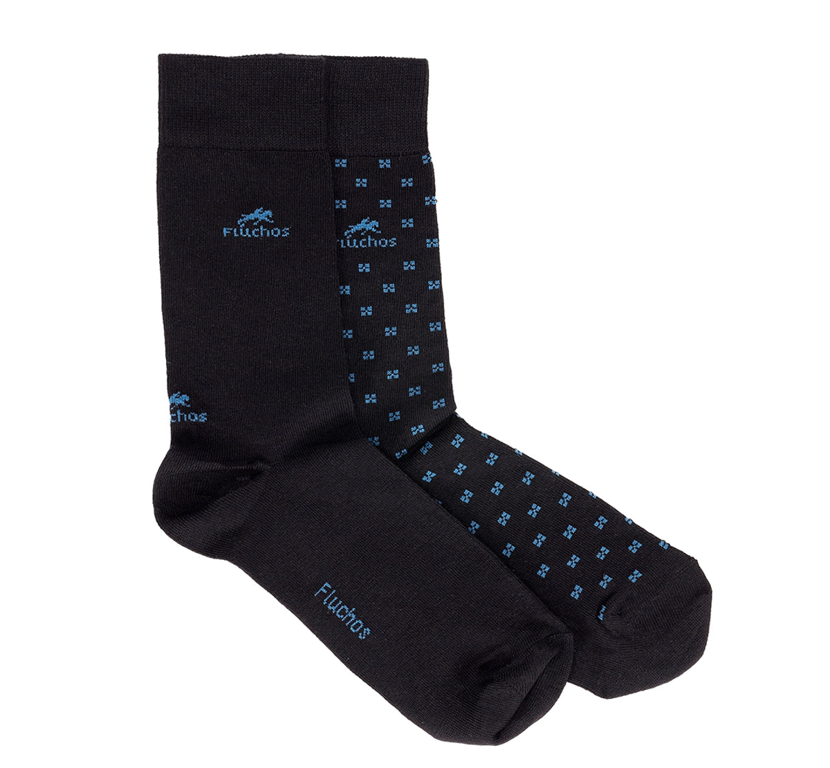 Fluchos CA0009 chaussettes homme bleu carreaux taille unique
