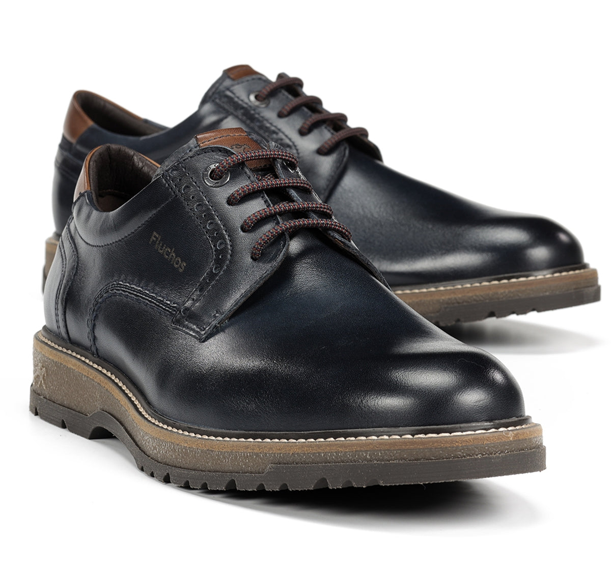 Fluchos Buggy F2319 chaussures bleues homme cuir