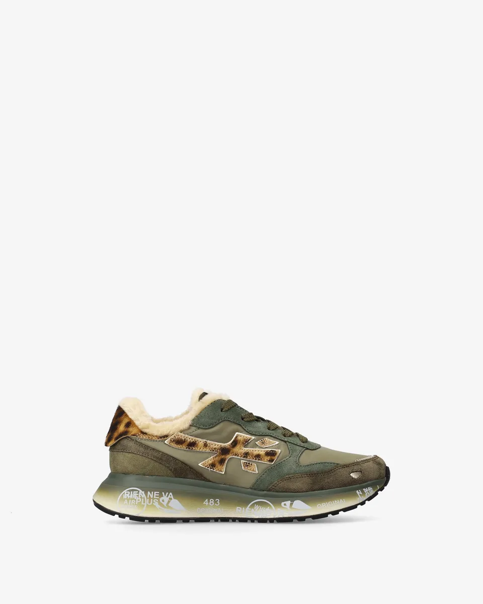 Premiata Lauryn 7790 sneakers femme vert sauge olive