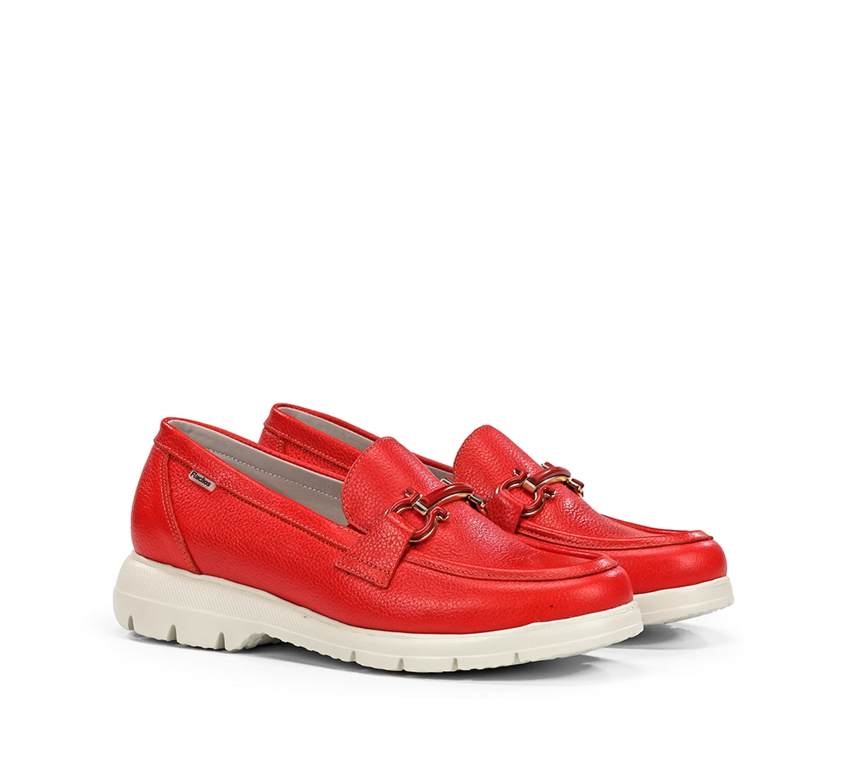 Fluchos Gladis F1936 mocassin rouge cuir femme