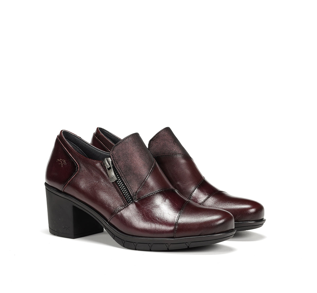 Fluchos Slip On Nydia F1802 mocassins bordeaux femme cuir
