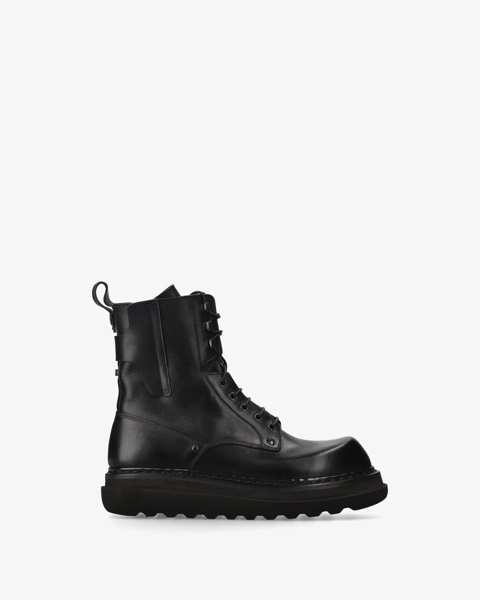 Premiata Polacchini bottines cuir noir homme