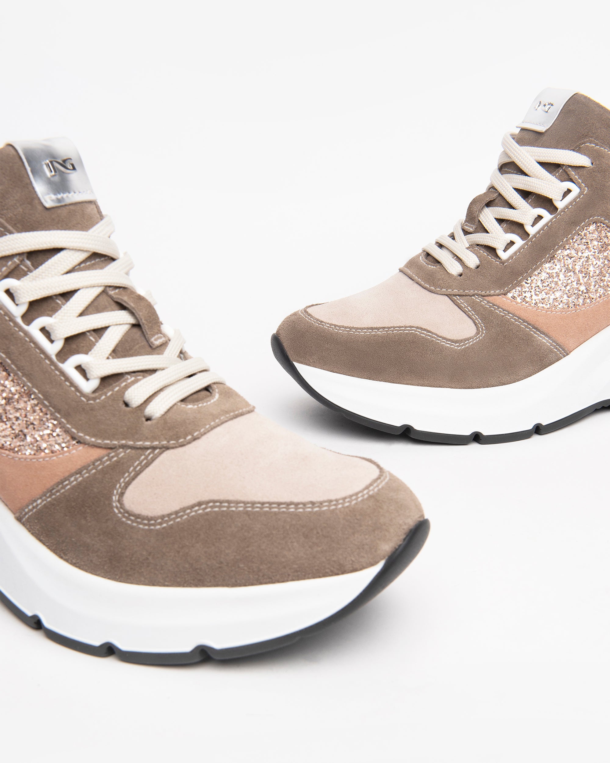 Nero Giardini Sneakers baskets toile cuir femme