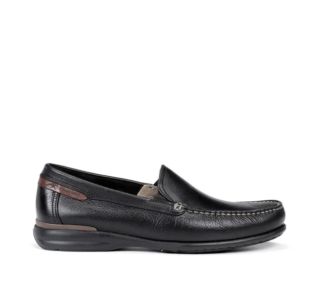 Fluchos Orion 8682 mocassin noir cuir homme