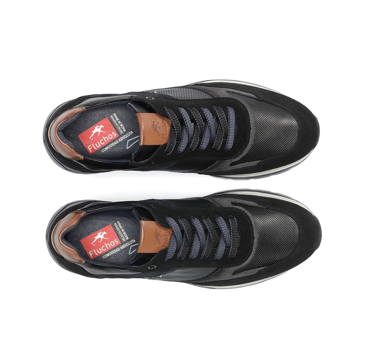 Fluchos Deportivos Louis F1959 Baskets Noir Cuir