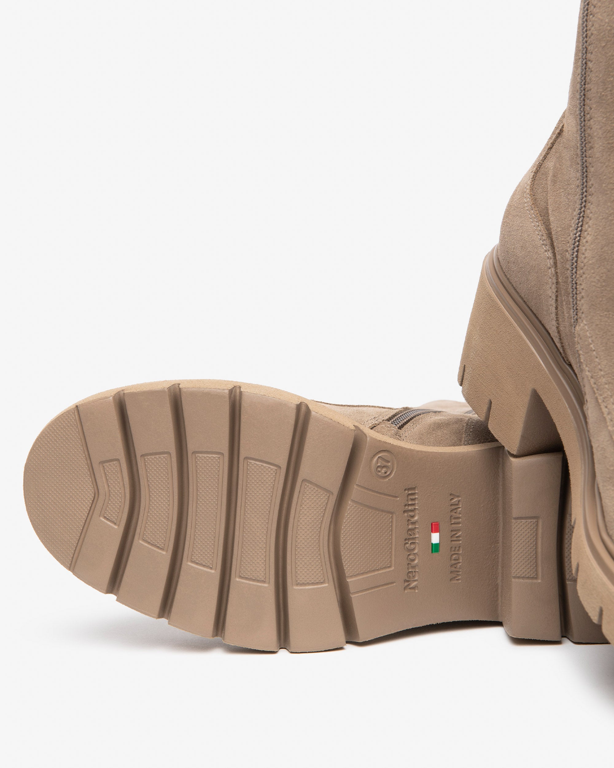 Nero Giardini Combat Boots daim femme talon 60 mm