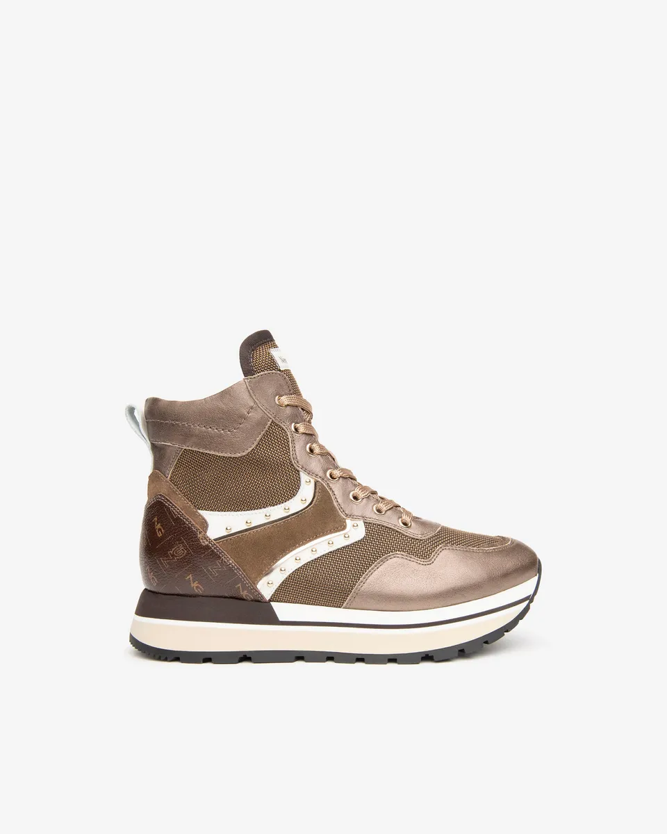 Nero Giardini Sneakers montantes cuir femme zip
