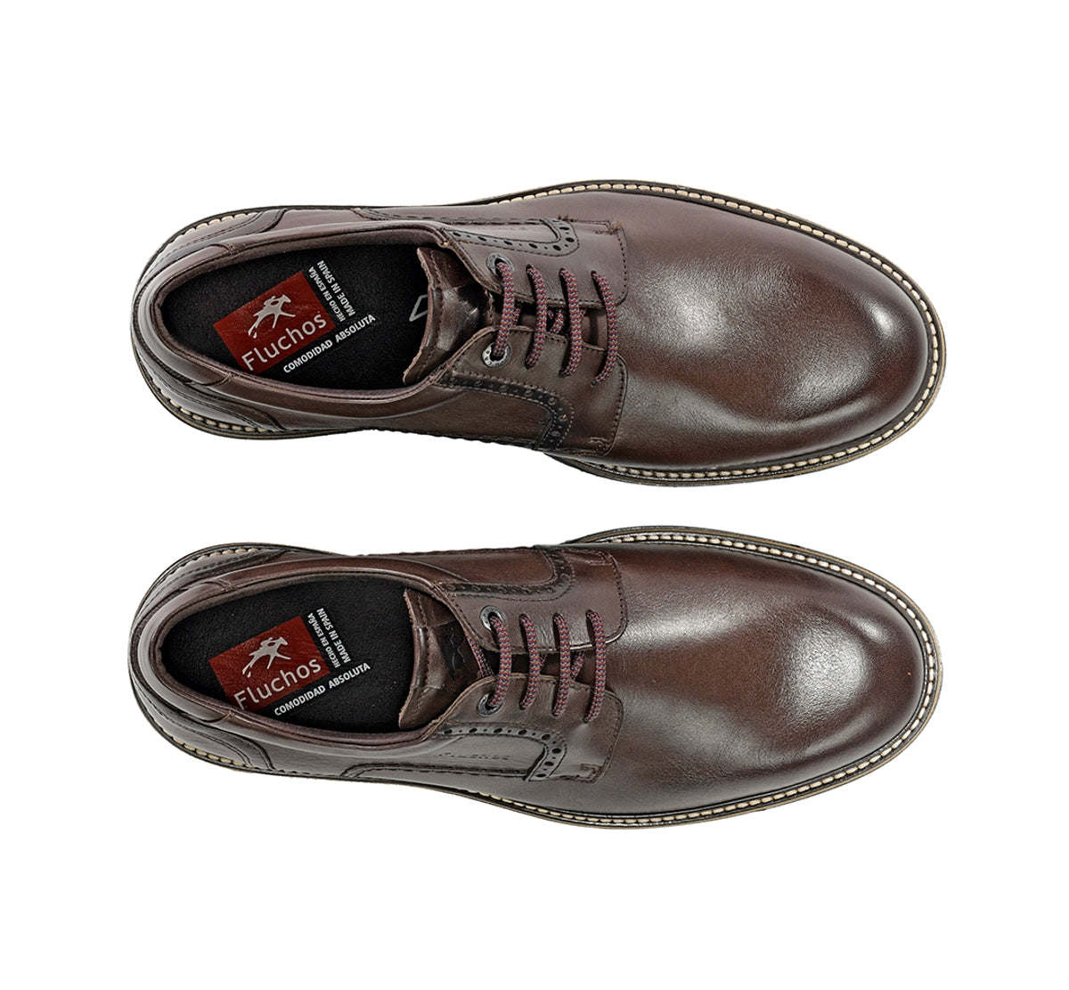 Fluchos Buggy F2319 chaussure ville marron homme cuir