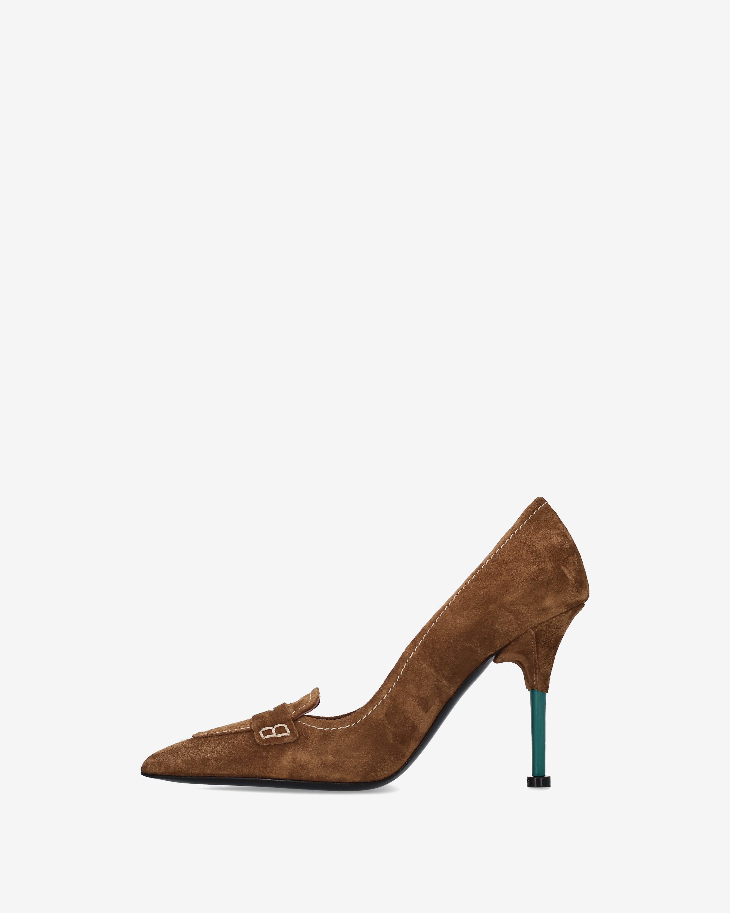 Premiata escarpins daim tabac talon 10 cm 38