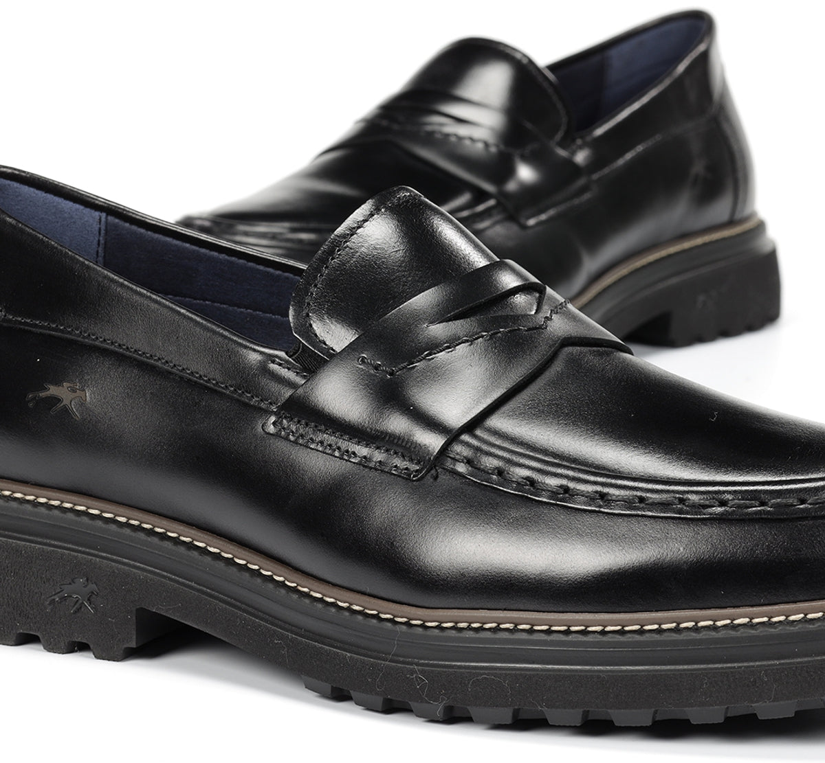 Fluchos Lincon F2058 mocassins homme noir cuir