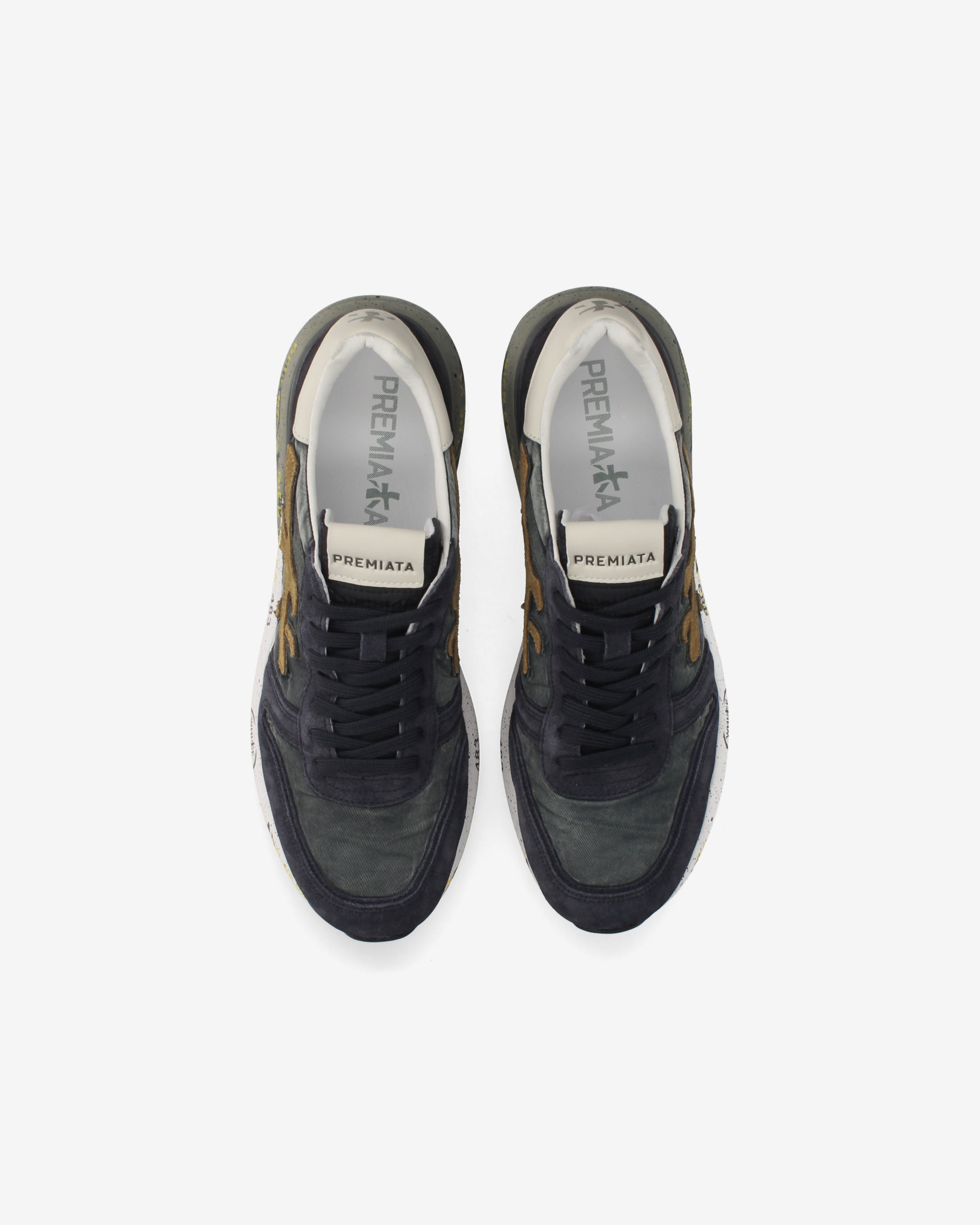 Premiata Mick 8435 baskets bleu nuit daim