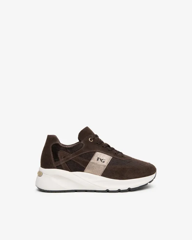 Nero Giardini Sneakers baskets daim cuir femme lacets